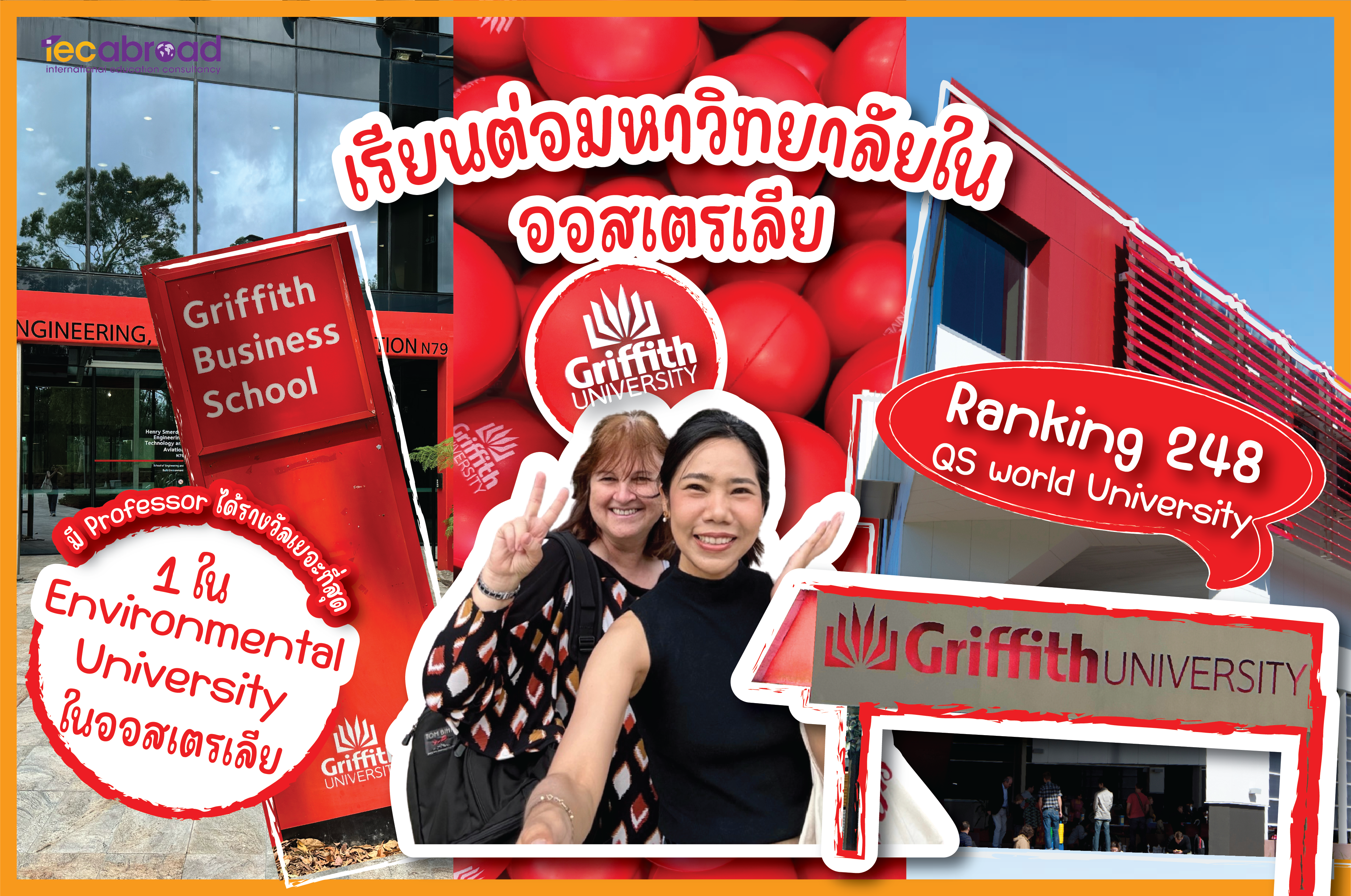 เรียนต่อมหาวิทยาลัยในออสเตรเลีย Griffith University Brisbane